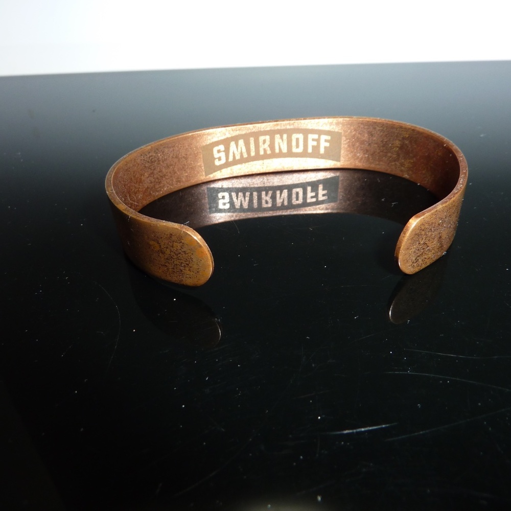 Smirnoff  Copper Cuff Bracelet Wristband - Made in America